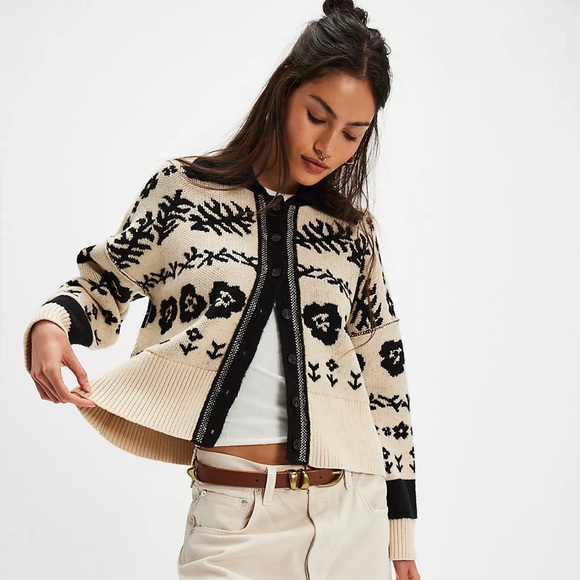 Free People Sweaters - Free People Floral Shelby Cardi